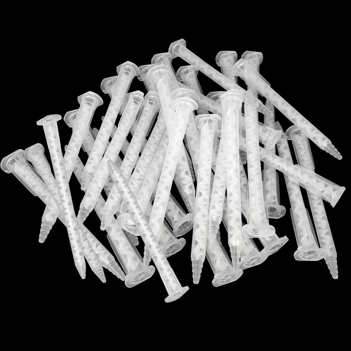 50pc Epoxy Tubes Static Mixer Nozzle Mixing Tip for Adhesive Applicator Cartridg