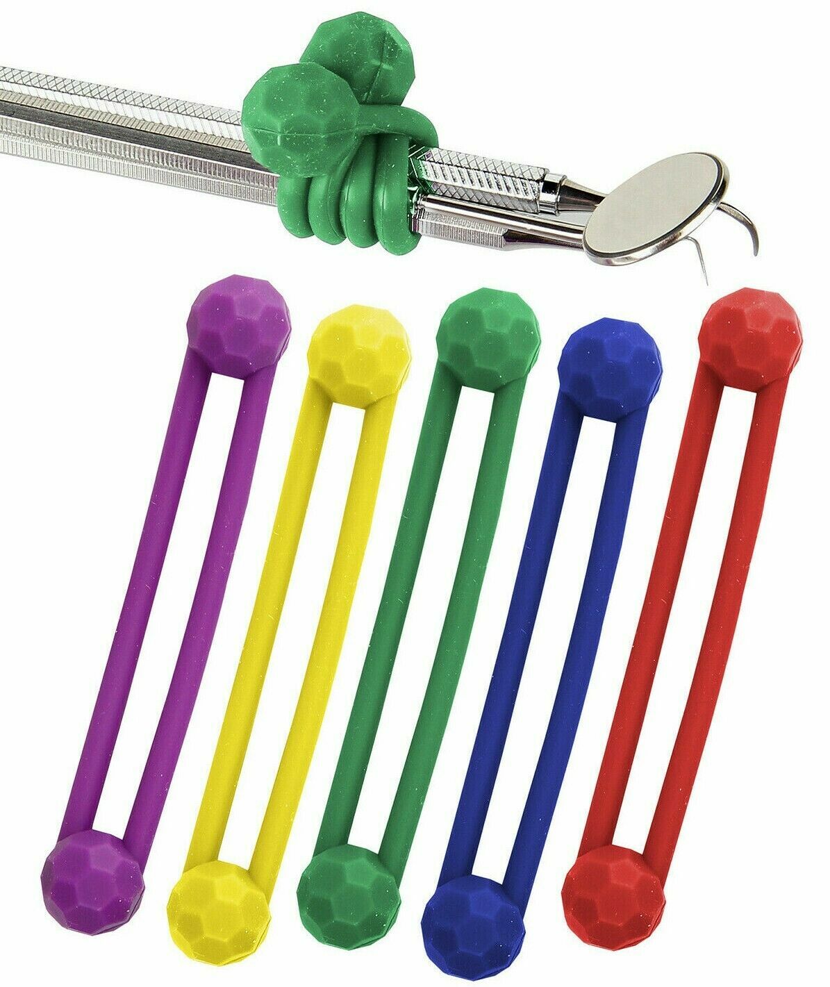 Dental Instrument Silicone Ties 6/pk, Assorted 5/pk