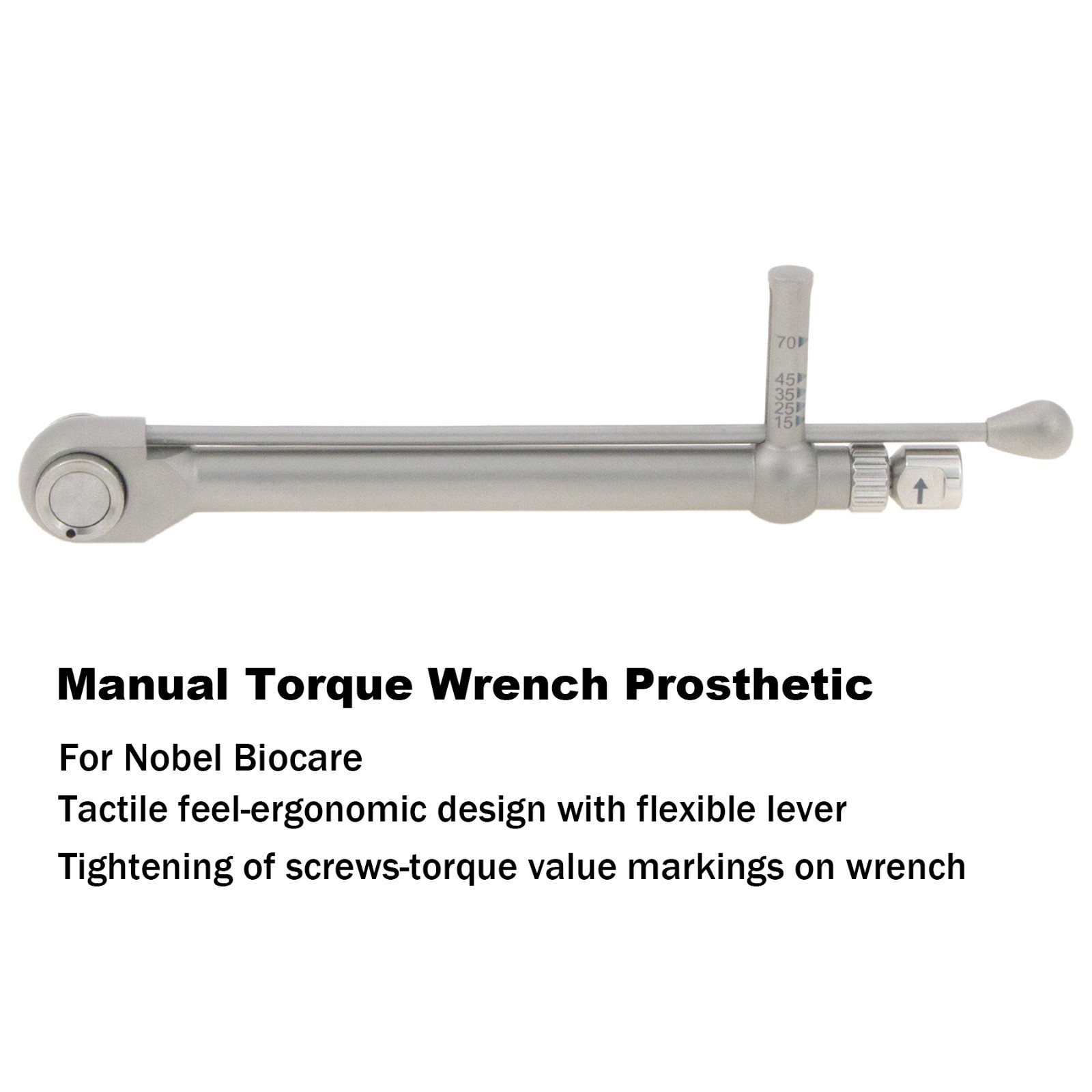Dental Nobel 8mm 15-70Ncm Hand Implant Prosthetic Manual 7mm Torque Wrench