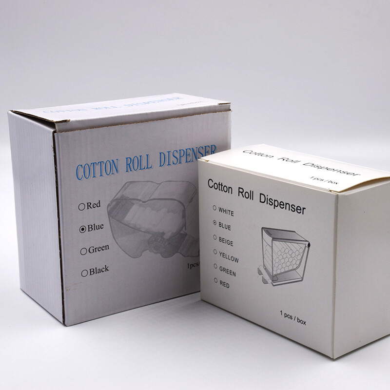 Dental Plastic Blue High Quality Cotton Roll Press Type Dispenser Equipment Case