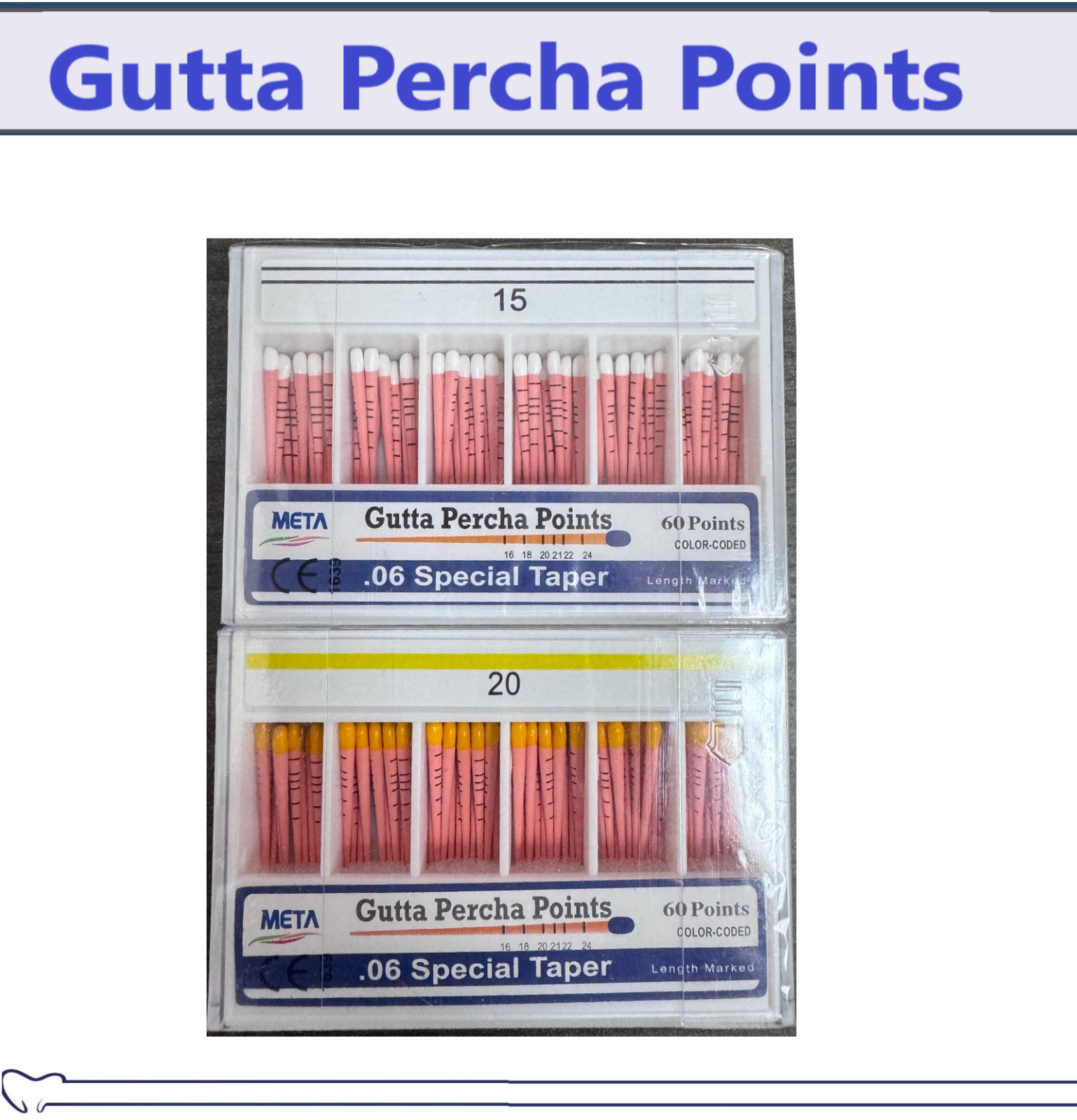 ENDO Gutta Percha Paper Points Taper .04 or .06, All Sizes #15 20 25 35 40 45 50