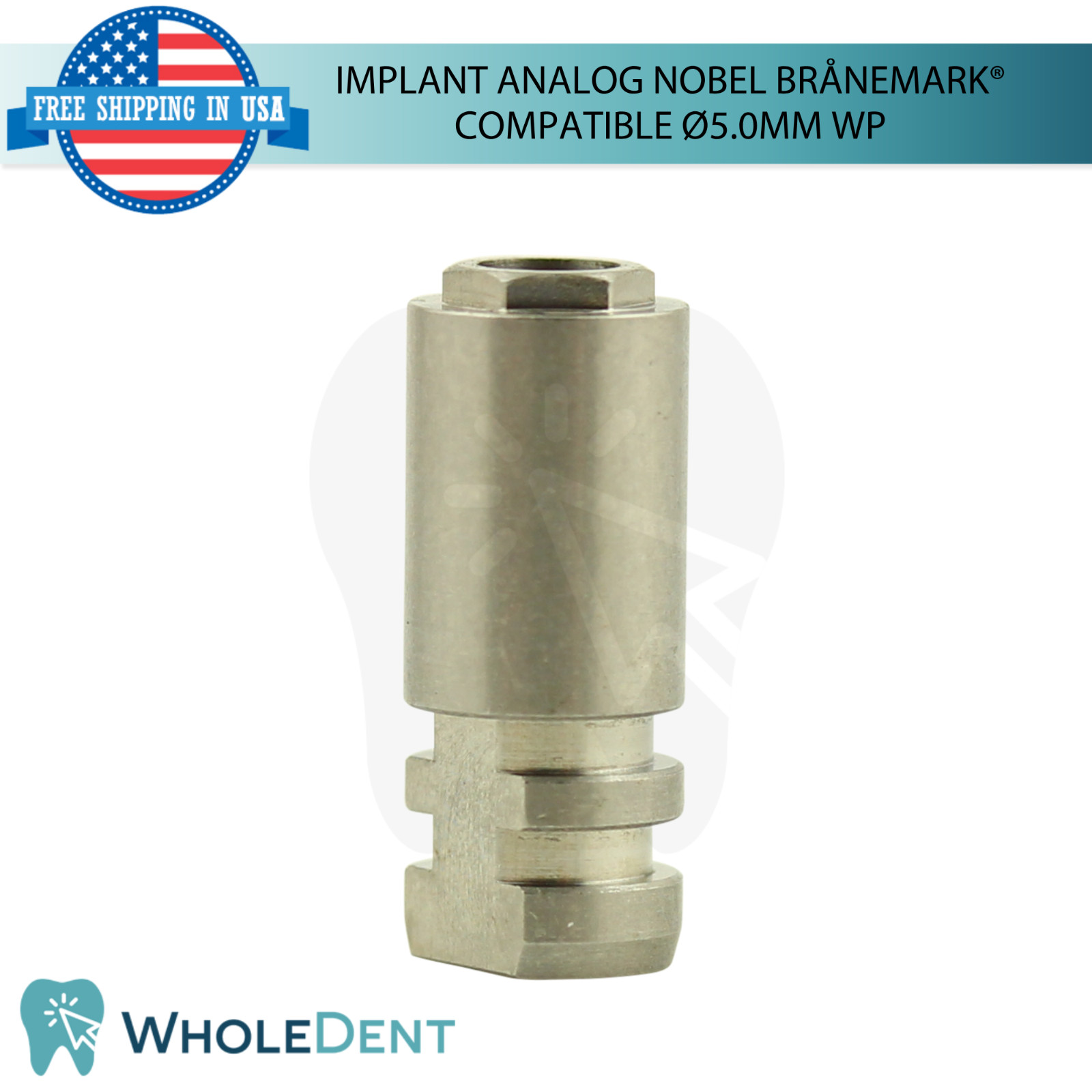 10 Dental Fixture Analog WP Nobel Brånemark® Compatible Ø5.0mm External Hex