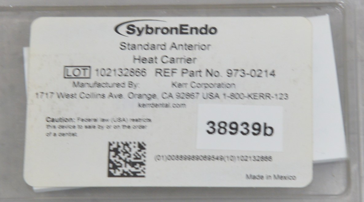 Lot of 3 SybronEndo Standard/Narrow Posterior Heat Carriers