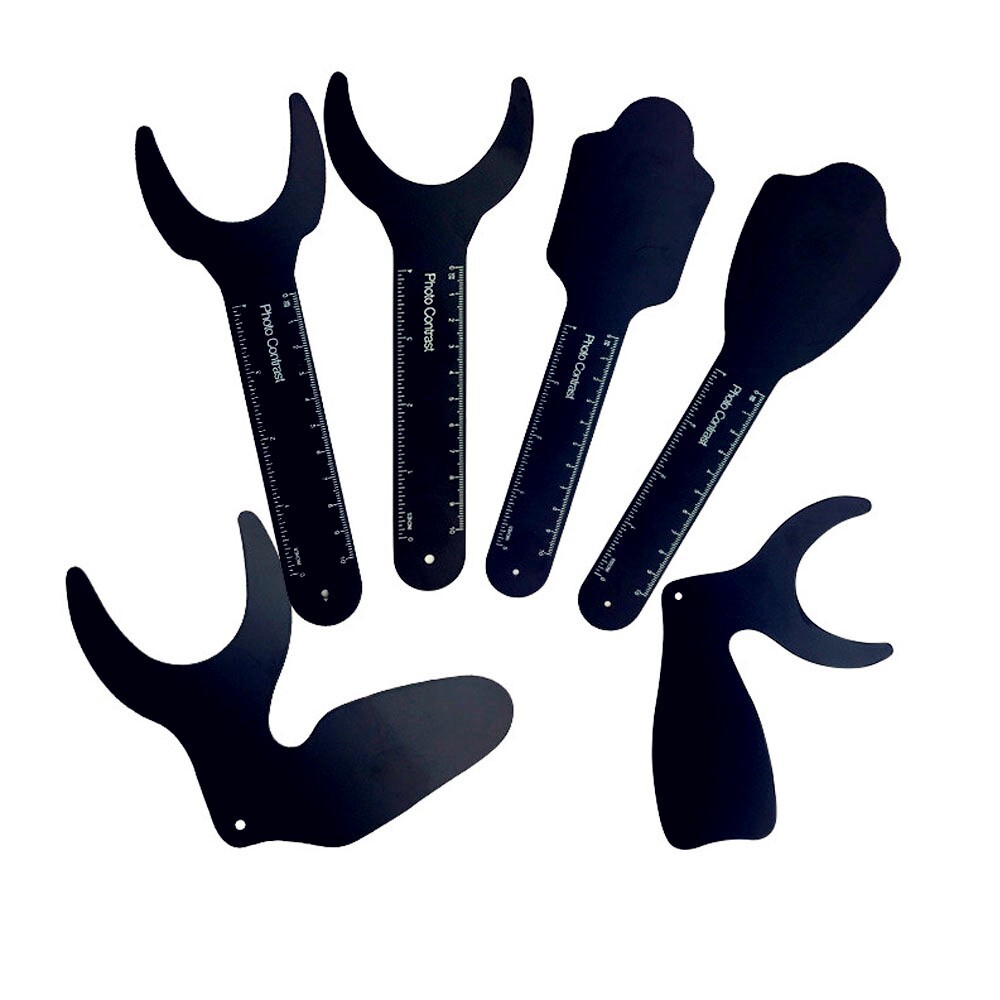 6pcs Dental Photo Contrast Black Background Board Palatal Photography Contraster