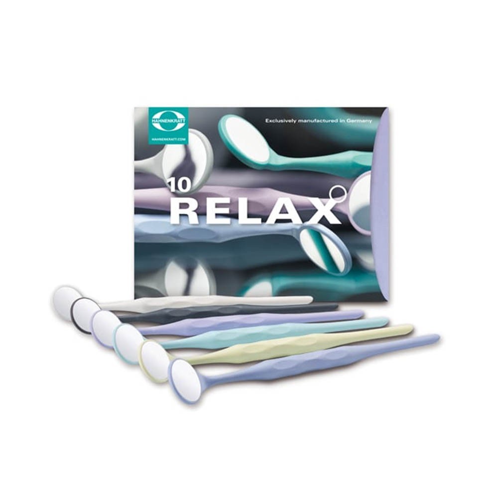 HAHNENKRATT DENTAL RELAX FS Rhodium Mouth Mirrors REF 7110-size 5 10 ASSORTMENT