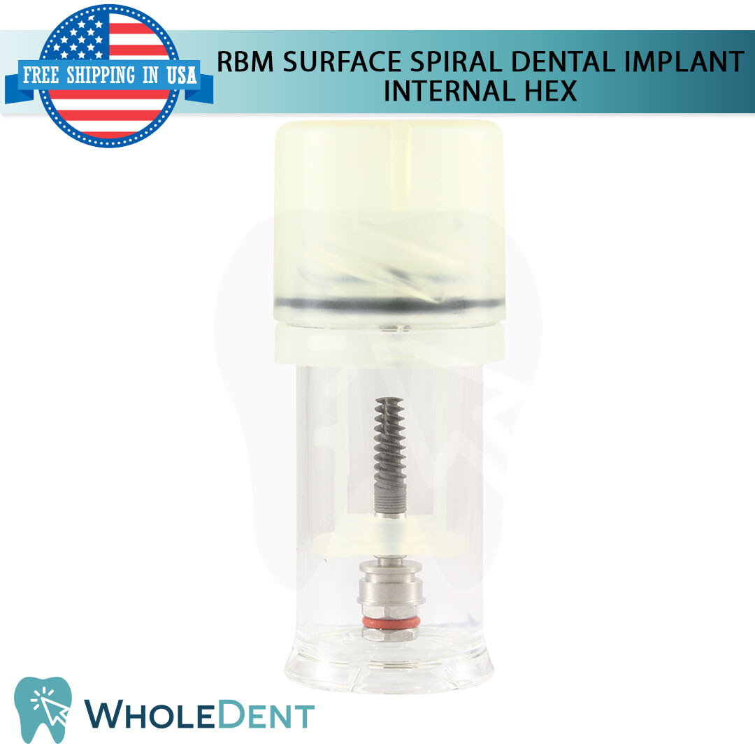 X1 Titanium Dental Spiral Int Hex 2.0&2.42mm Connection RBM Dentistry