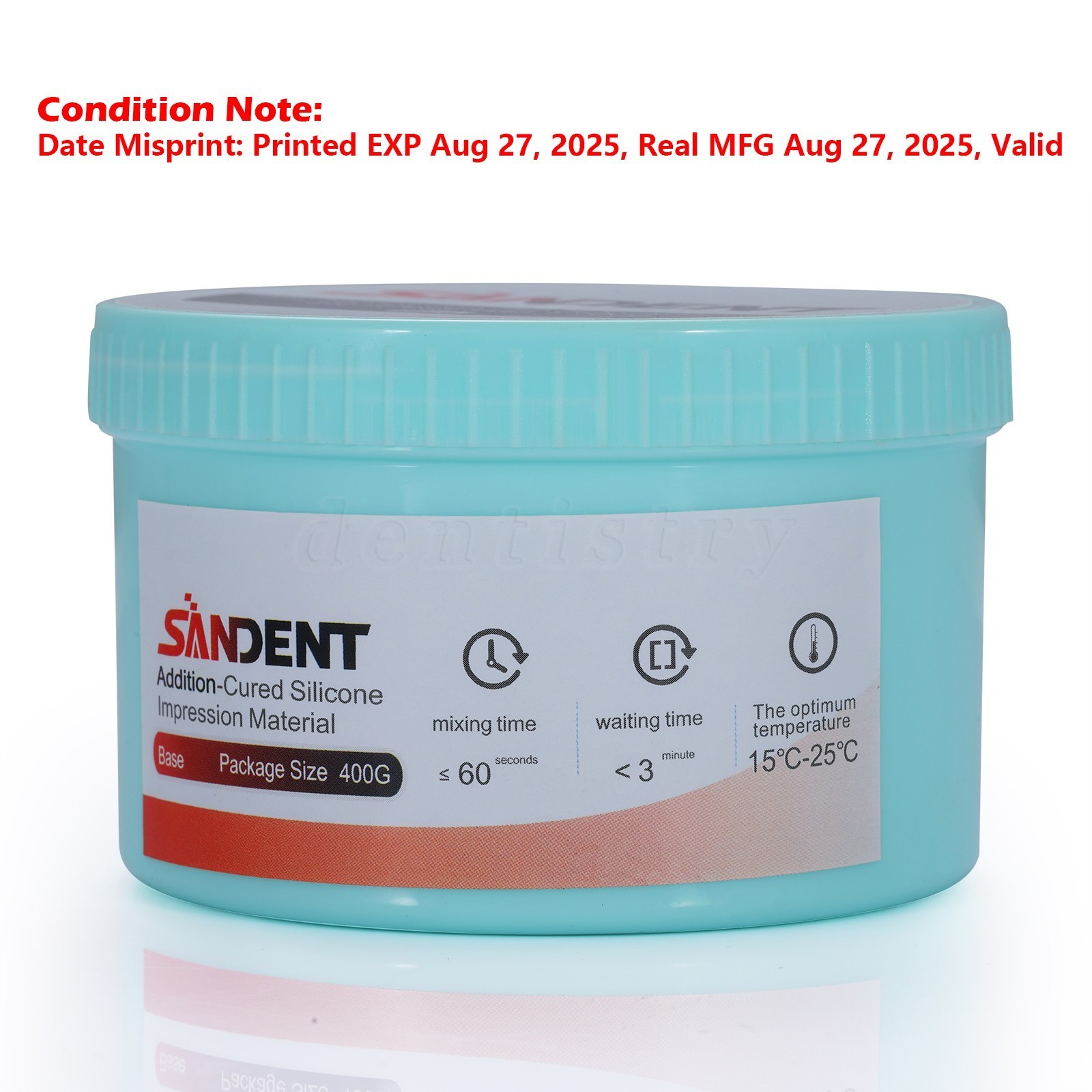 Dental Putty Fast Set PVS VPS Impression Material Silicon Hydrophilic 2x 400g US