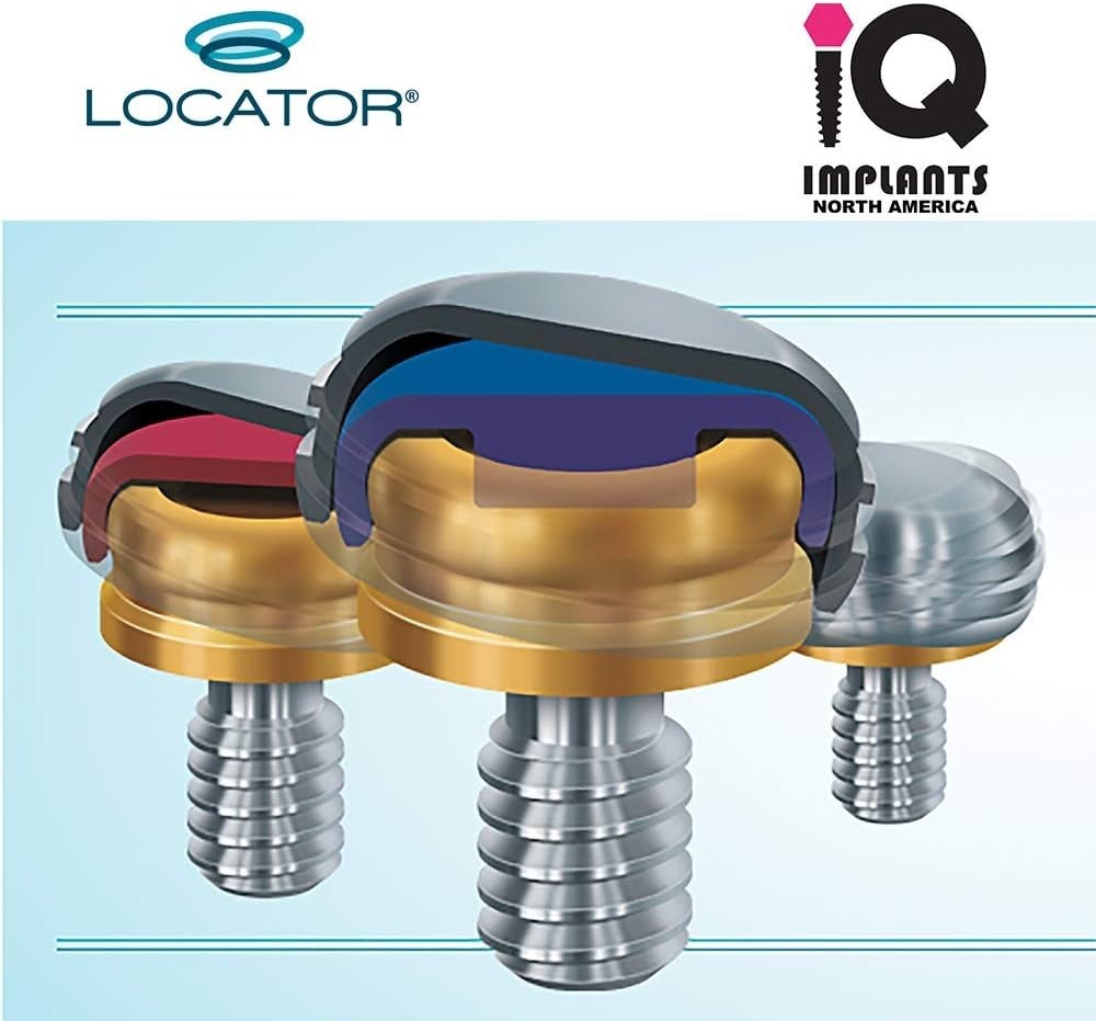 IQ IMPLANTS Locator Genuine Original Replacement Male Retention Inserts Caps, St
