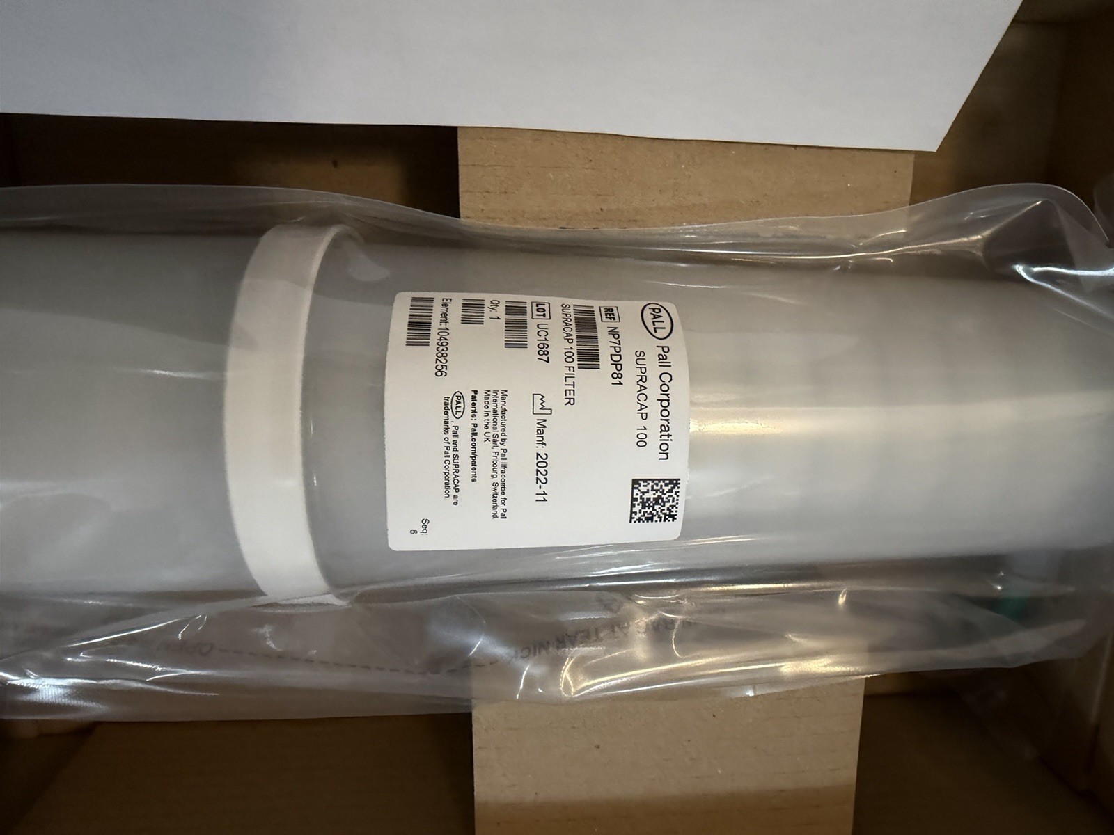 Pall NP7PDP81 Supracap 100 FILTER, Sealed Package!!