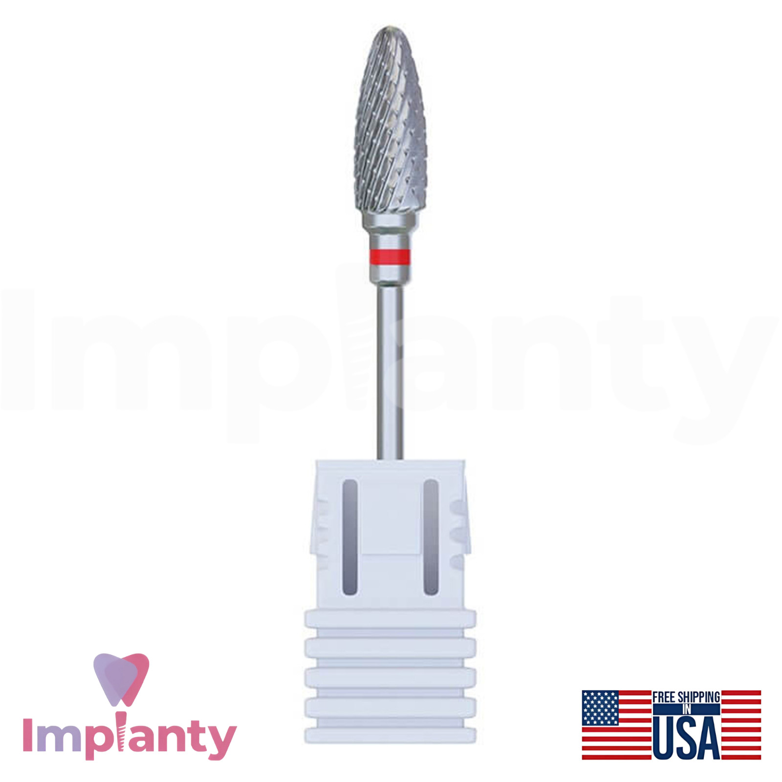 Cross Cut Fine Flame Carbide Dental Bur Ø6.0mm x 14mm 1110134 Dentistry Tool