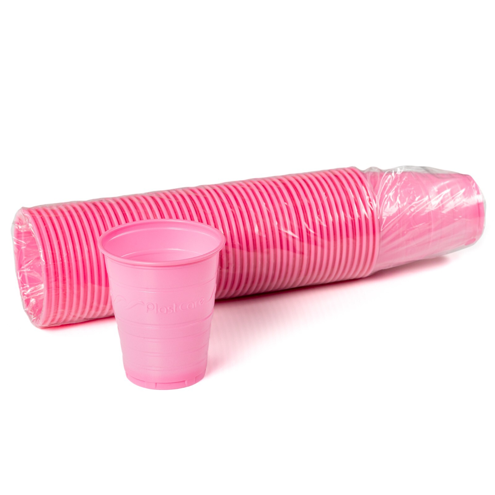 2000 PlastCare USA Pink Dental 5 Oz. Rinse Cups, Disposable Plastic Mouth Wash