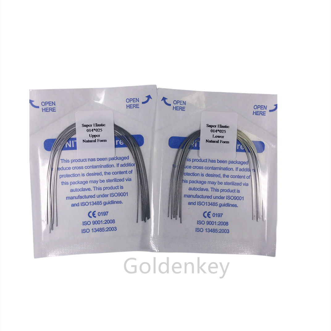 Dental Orthodontic Super Elastic Wire Niti Rectangular Arch Wires Natural Form