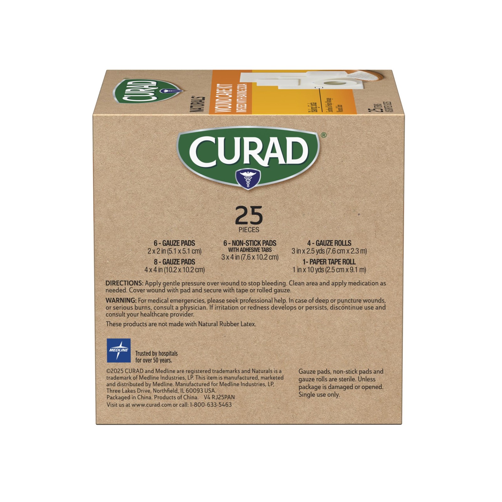 Curad SoothePlus Wound Care Kit with Baking Soda, Assorted Large, Variety