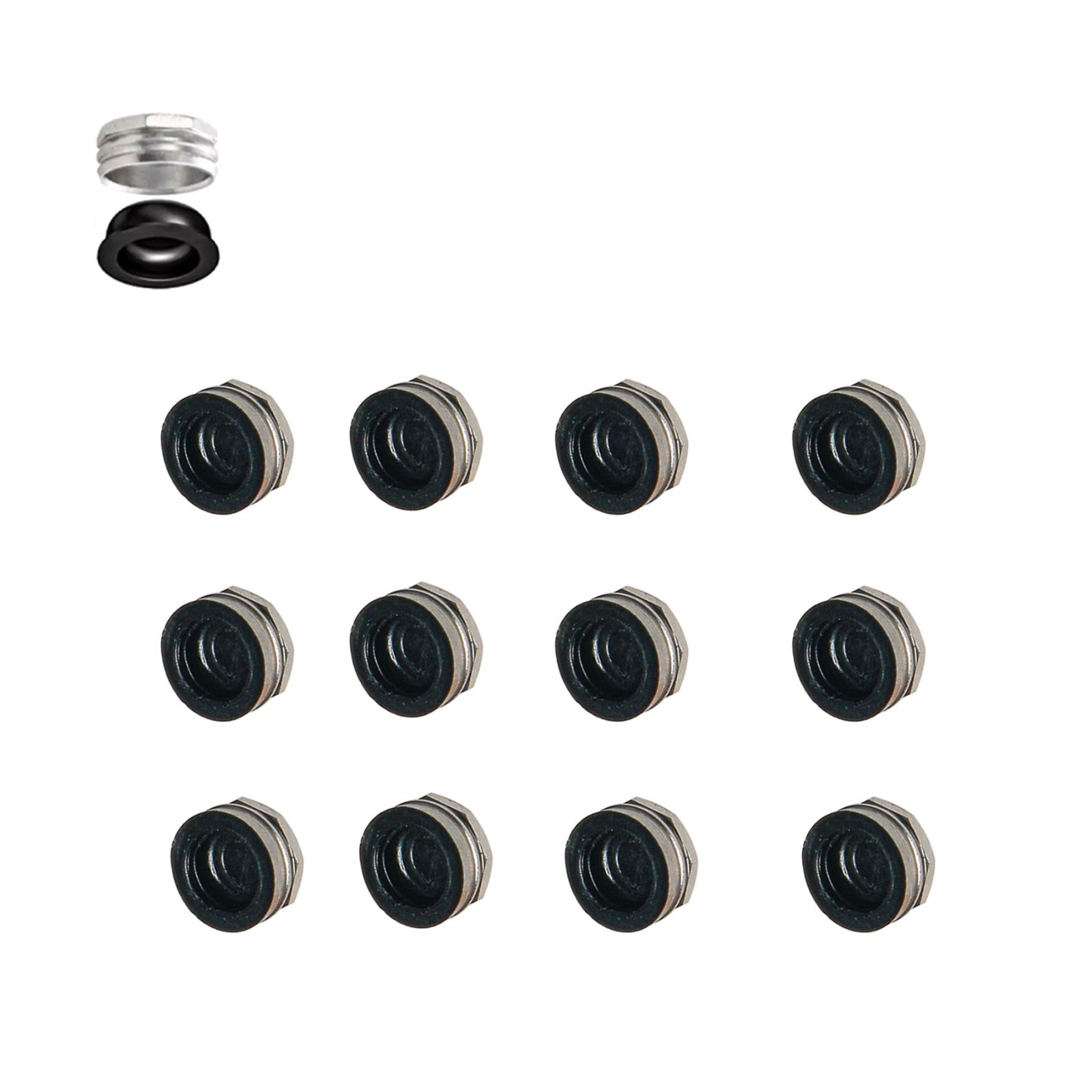 Zest Locator Metal Housing & Black Lab Inserts Assembly fit overdenture abutment