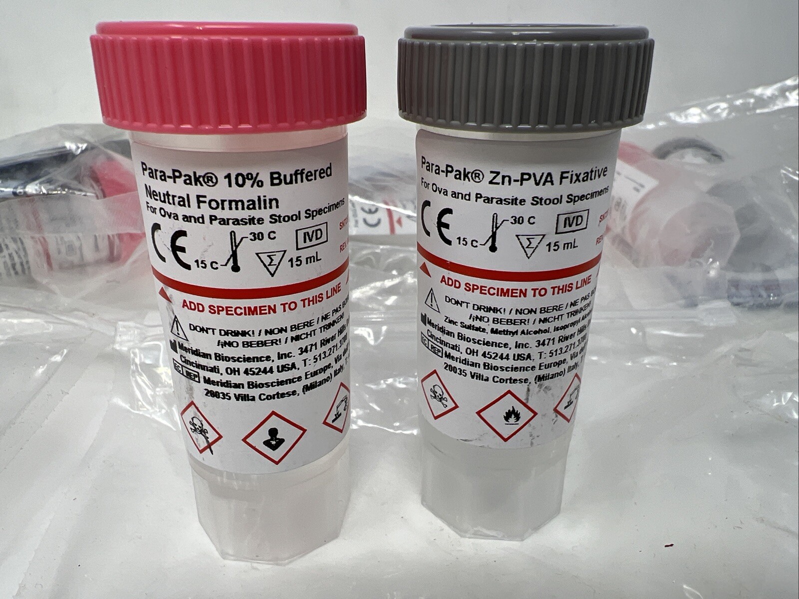 Meridian Diagnostics PARA-PAK ZN-PVA/FORMALIN, PK10 301012, Case of 10