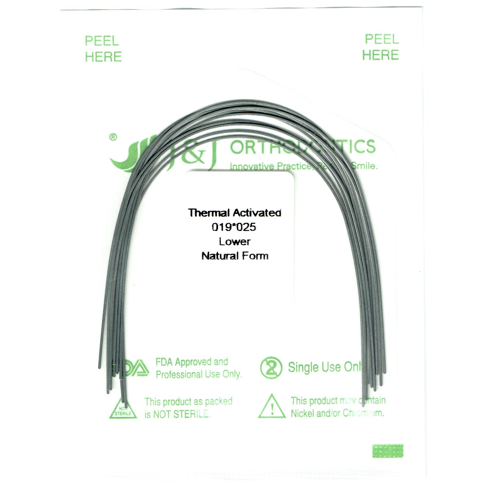 J&J Ortho Orthodontic Archwire NiTi Thermal Activated Nitinol