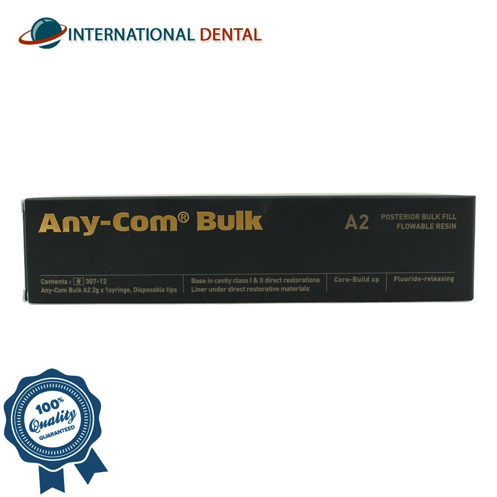 Dental MediClus Any-Com® Bulk Fill Flowable Resin Syringe 2g Restorations