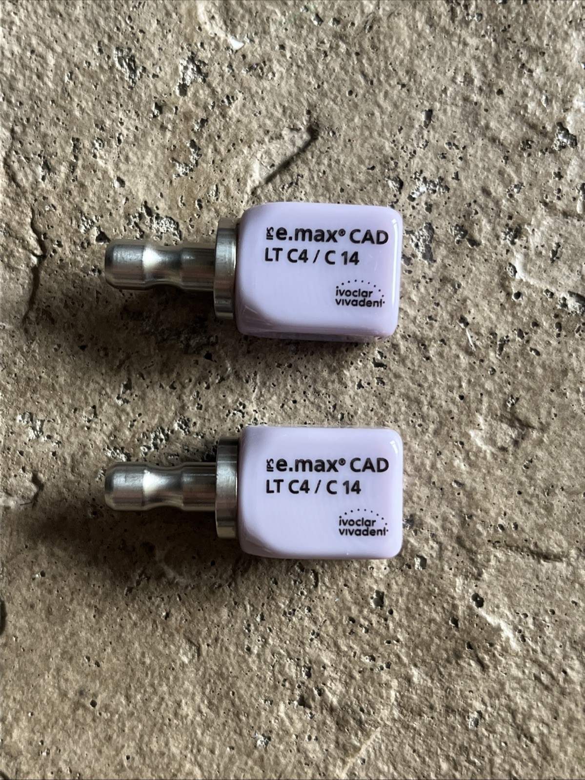 IPS e.max CAD CEREC Implant Blocks – LT C4/C14 – Ivoclar – 2 pk – New open box