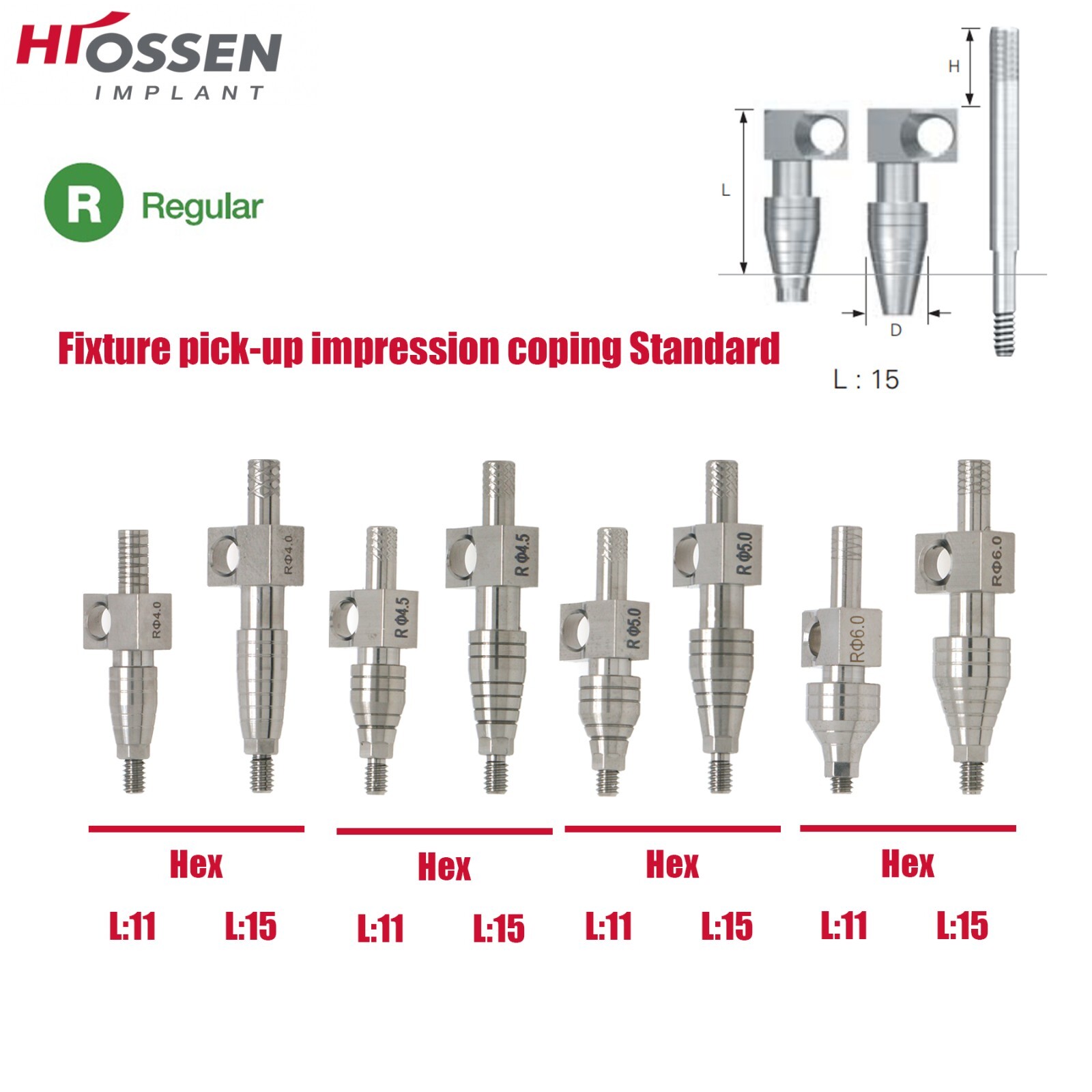 Open/Closed Impression Coping Transfer Analog Scan Body Fits Nobel/ITI/Hiossen