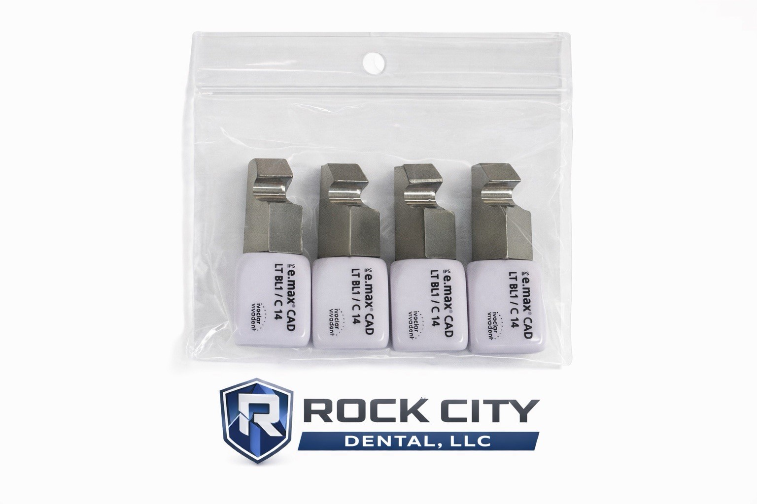 IPS e.max CAD LT BL1 / C14 Ceramic Blocks – Lot of 4