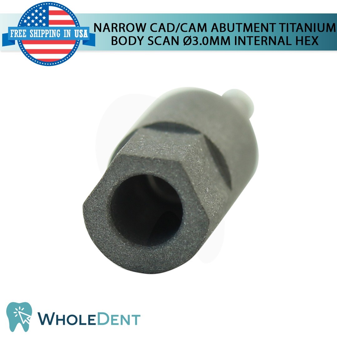 Narrow PEEK Body Scan CAD/CAM Abut ment Titanium Dental Internal Hex 2.0mm