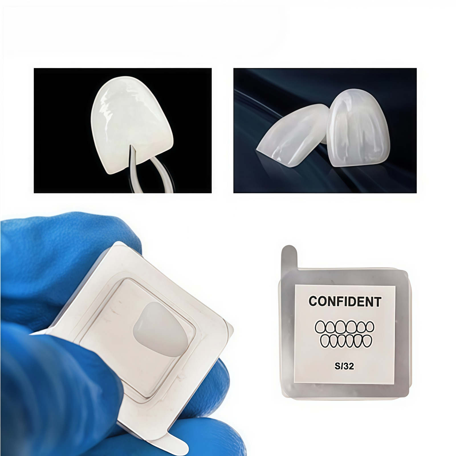 30Size Dental Composite Porcelain Veneers Resin Light Cure Anterior Teeth Veneer