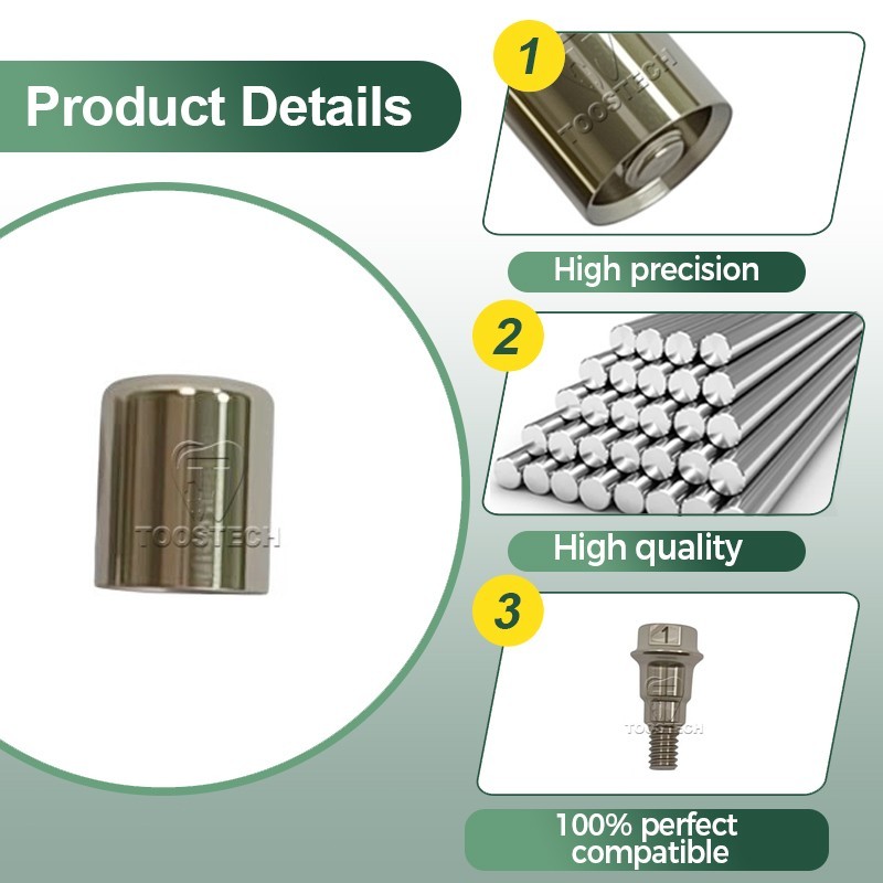 Dental Titanium MU Healing Cap for Omni Multi Unit Abutment fits C- TECH D4.1mm