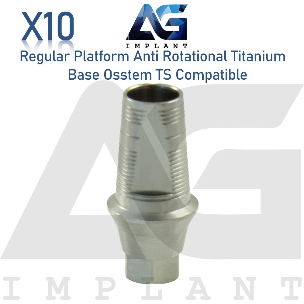 x10 Titanium Base CAD/CAM Prosthetic 2.5mm Fit Regular Platform 0sstem® TS