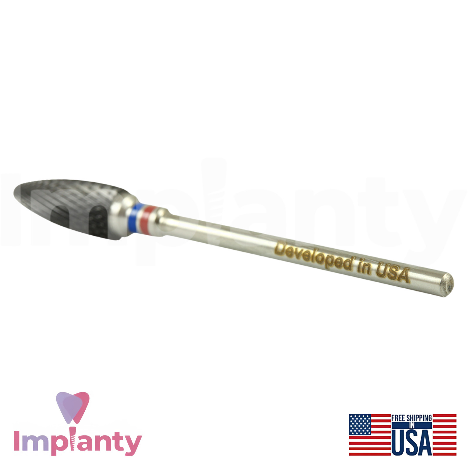 Cross Cut Fine Zirconia Dental Bur Ø6.0mm x 14mm Dentistry Contouring Tool