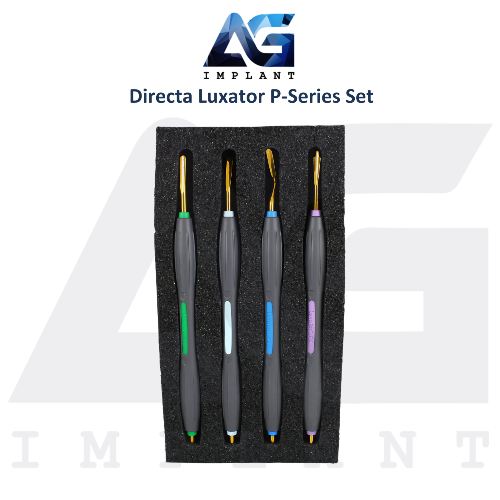 Dental Luxator P-Series Set Stainless Steel Lightweight Penholder Grip Design