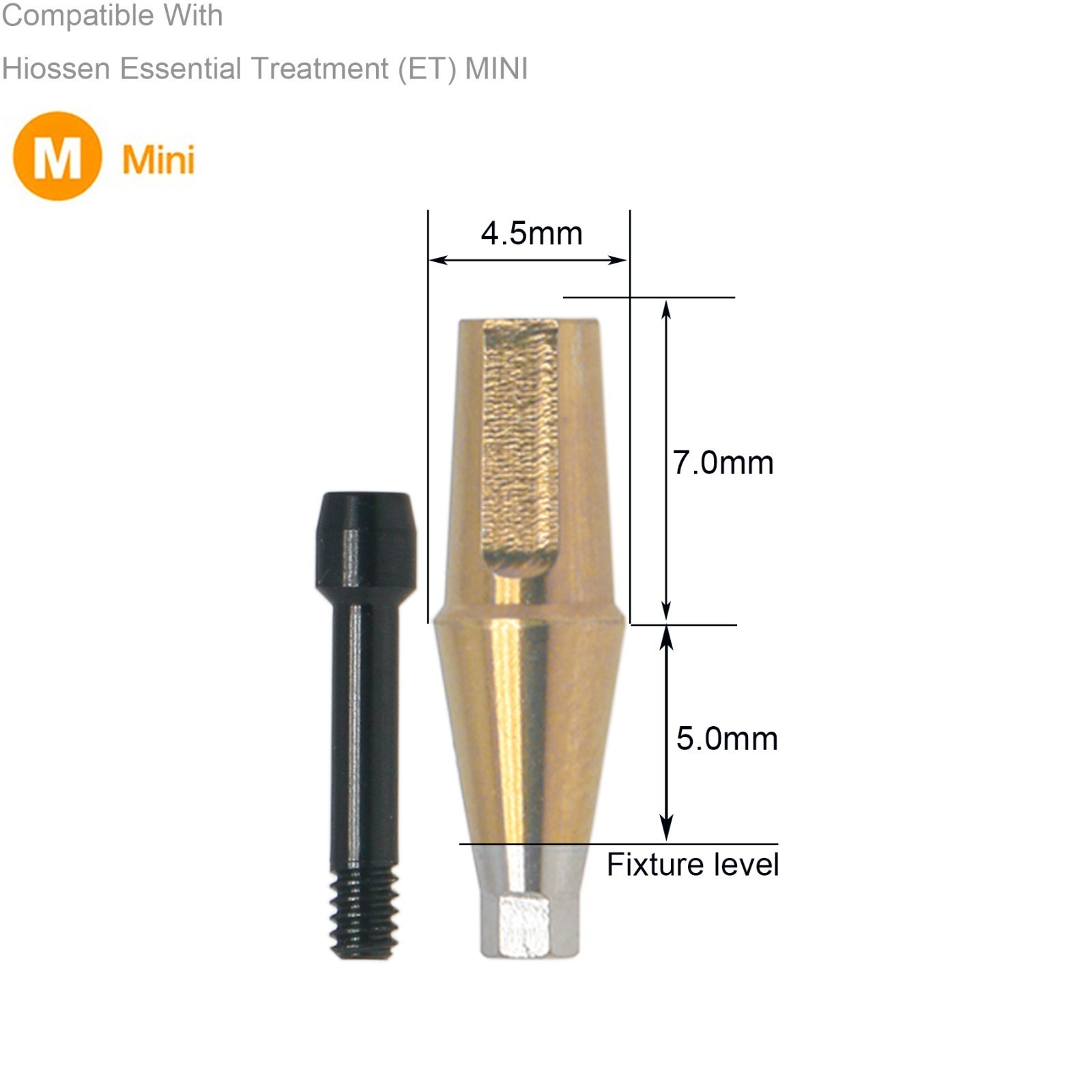 US Titanium Straight Transfer Abutment Fits Hiossen ET (ETIII/IV) /Osstem TS/GS