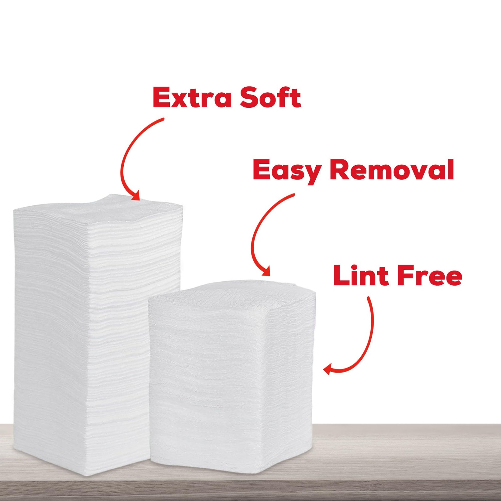 HEALQU 1000 Gauze Pads 2×2 – Soft Non-Woven 2×2″ (1000 Multi Pack), White