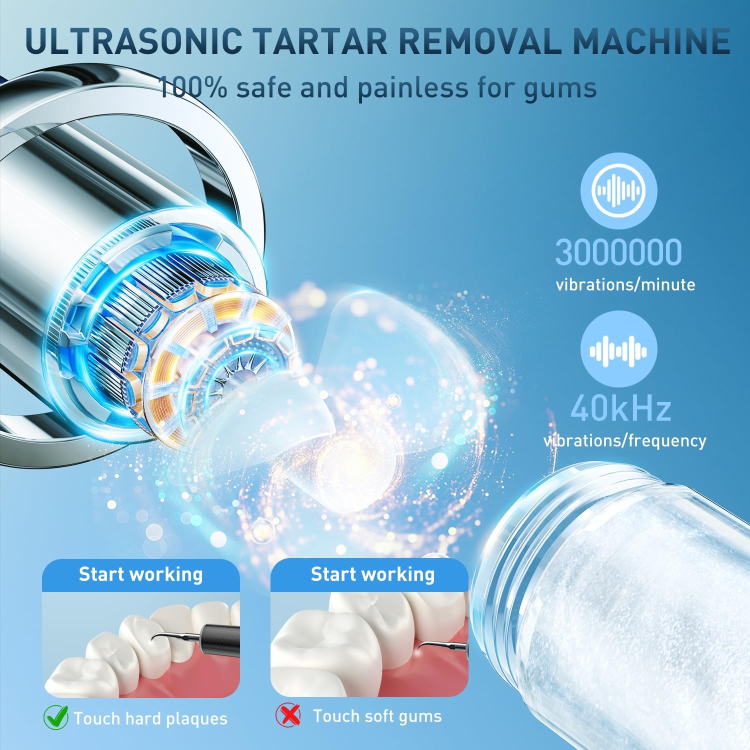 Plaque Remover for Teeth, Dental Calculus & Teeth Cleaning Kit, Blue