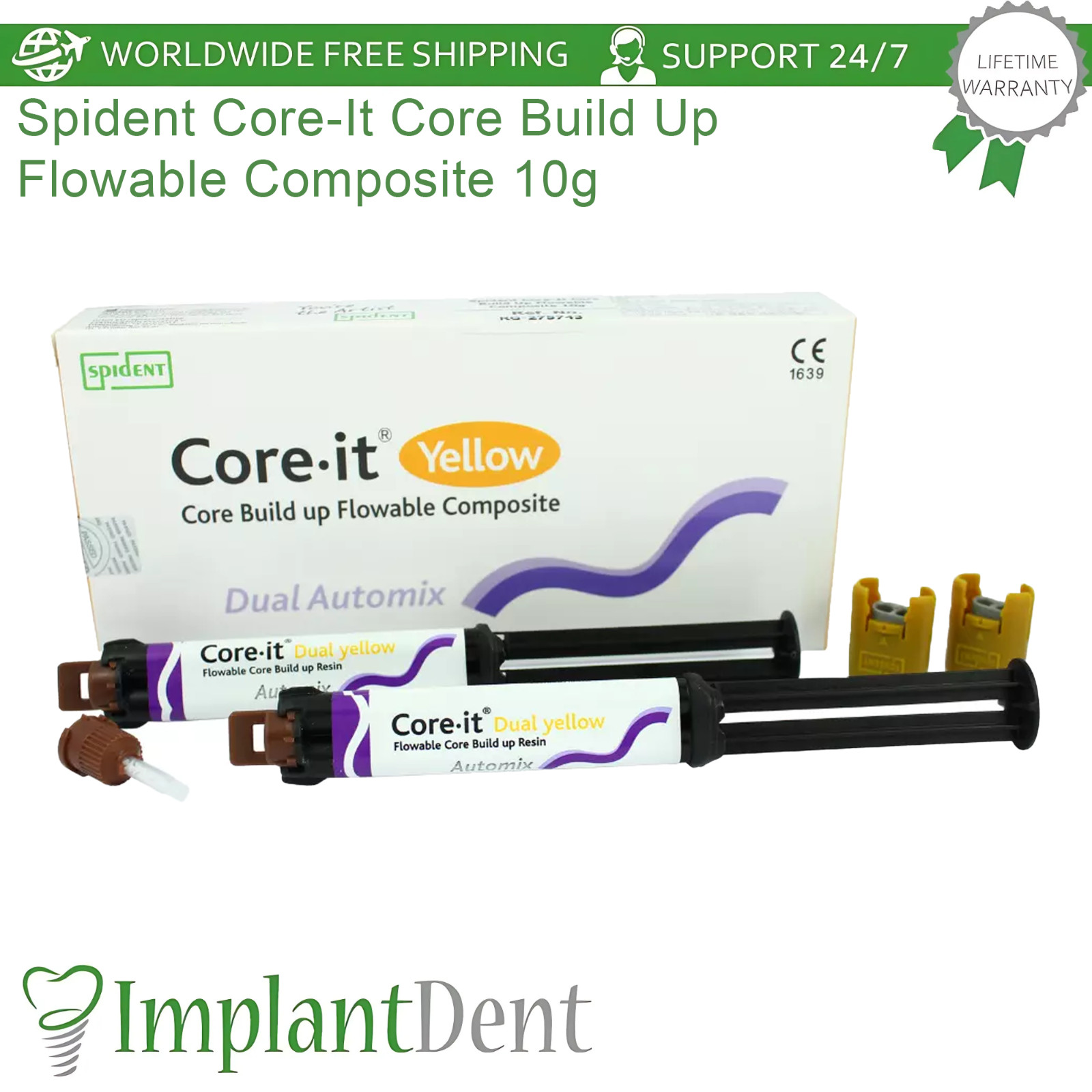 Spident Dental Core-It Core Build Up Flowable Comp0site 10g Ro0t Post Cement