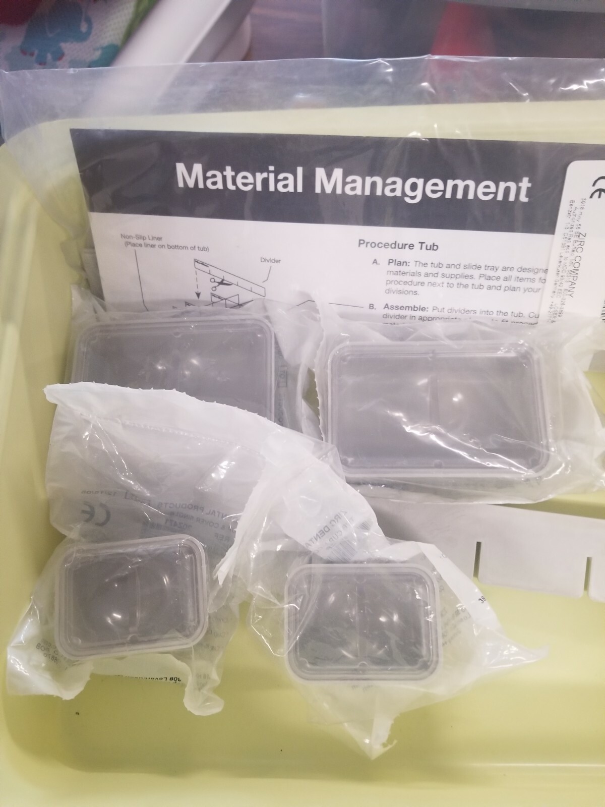 ZIRC~2PC DENTAL PROCEDURE TUB and extras