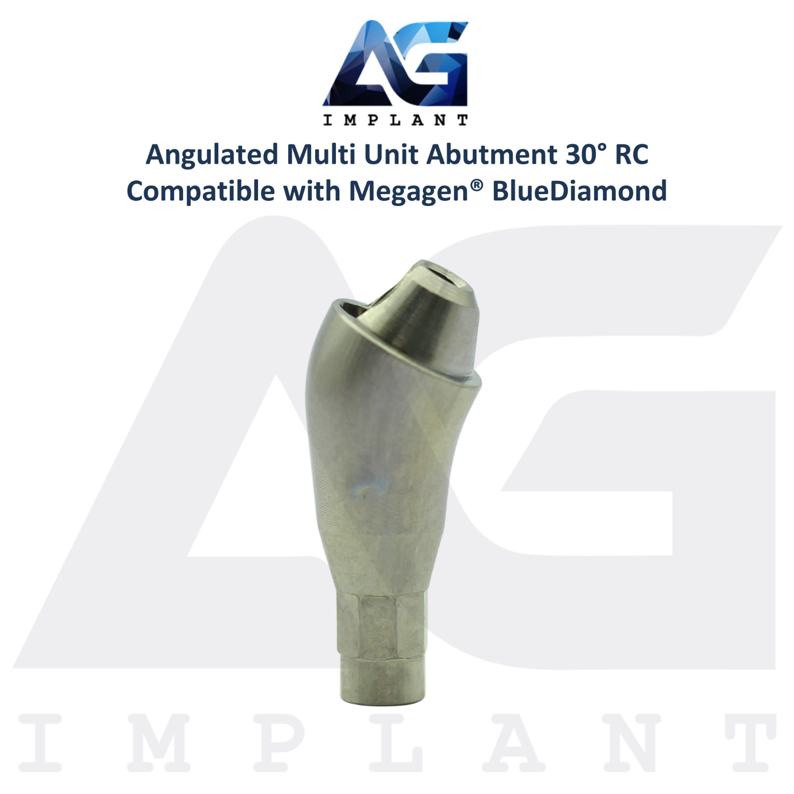 10 Angled 30° Multi Unit Prosthetic RC Int Hex Megagen® BlueDiamond Compatible