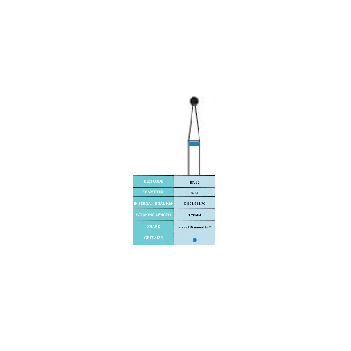 Frank Diamond Bur BR-12 | Made in Germany (Pack of 5)