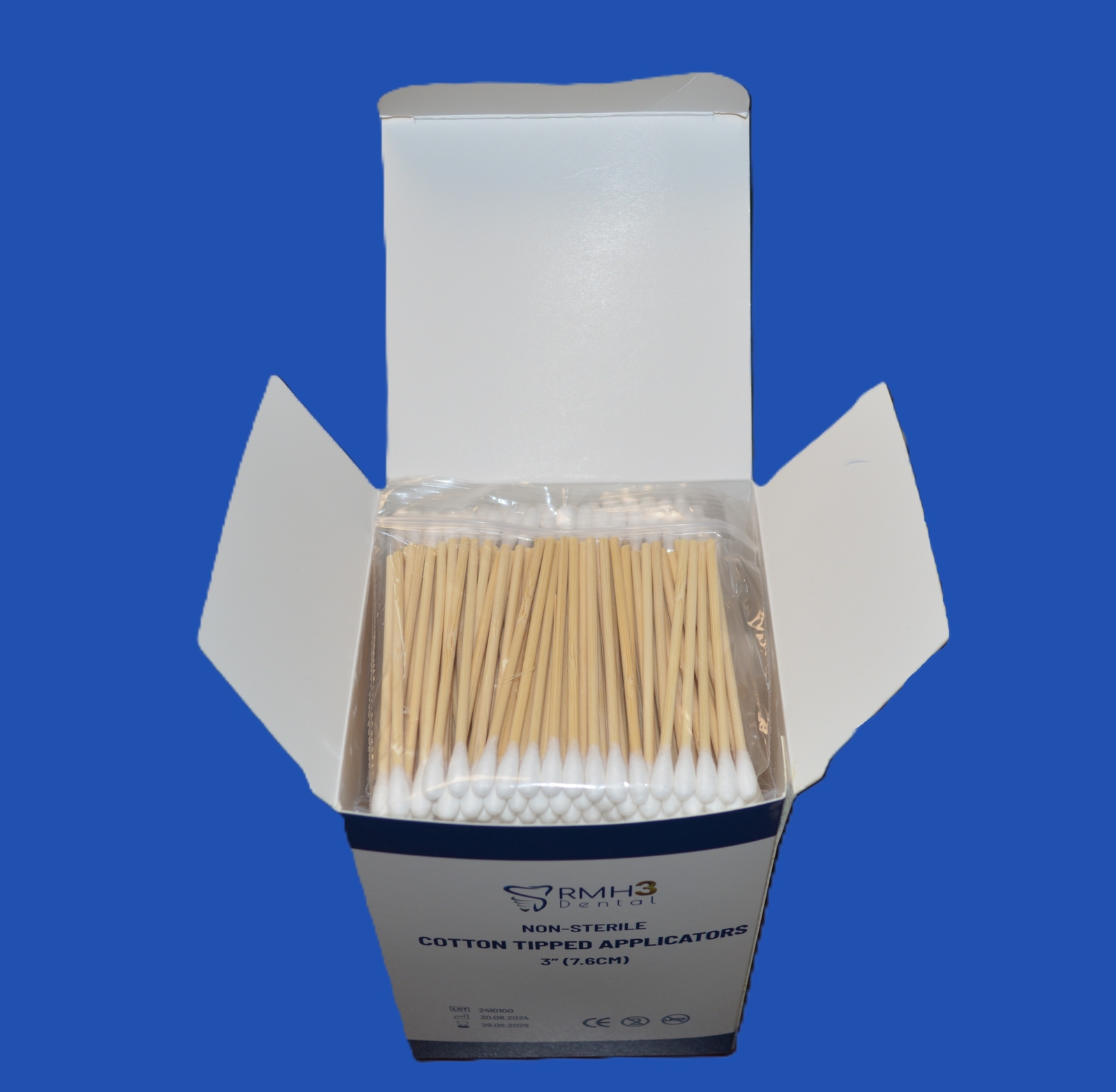 RMH3 Dental 3” Non-Sterile Cotton Tip Applicators, Box of 1000