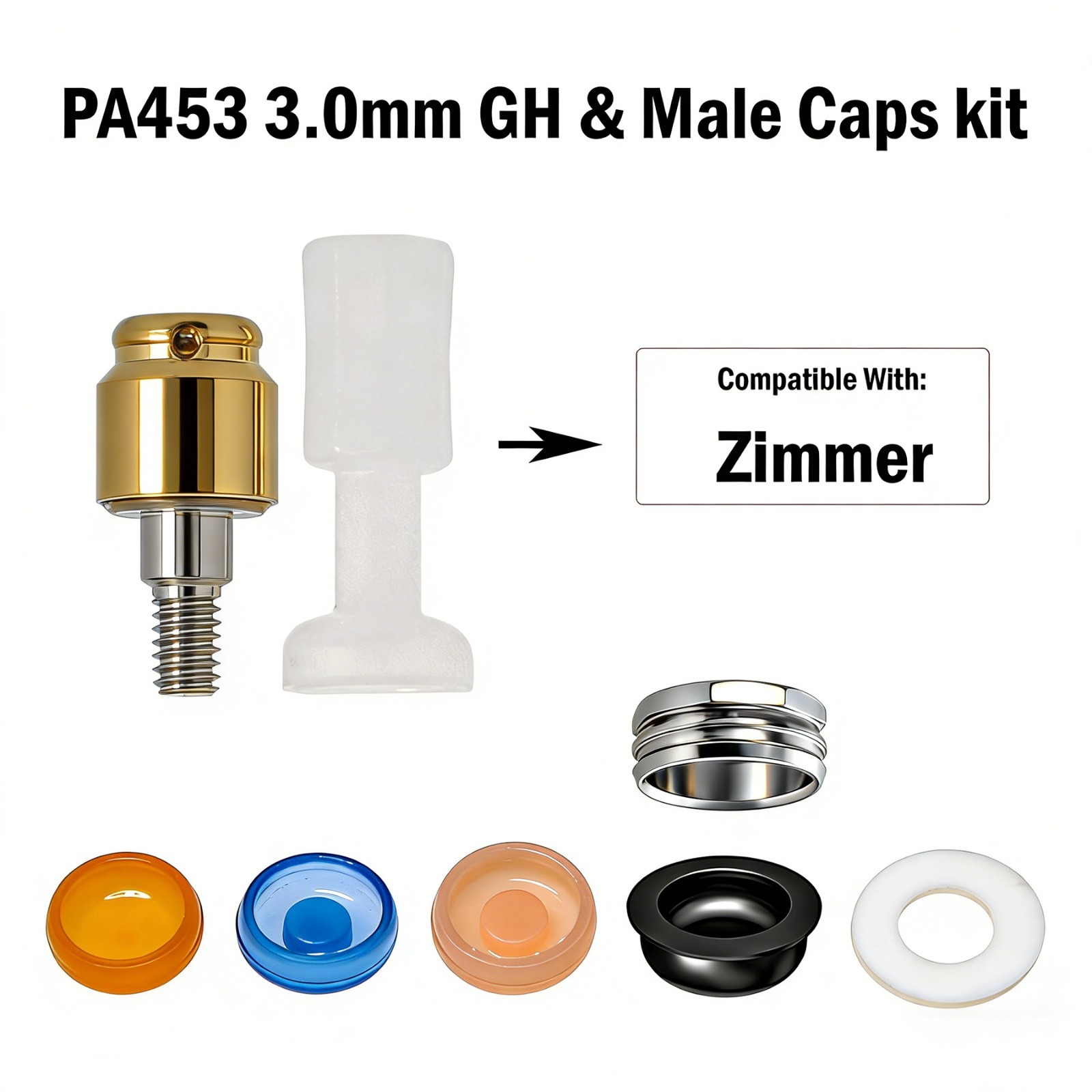 US Locator Overdenture Abutment for Zimmer Screw-Vent 4.5 Implant Abutment 1-5mm