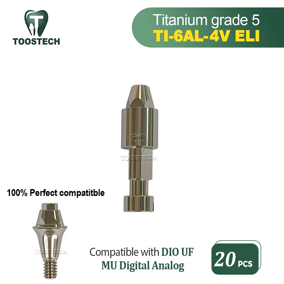 20pcs Dental Multi unit Digital analog fits to DIO UF New Line D4.8mm