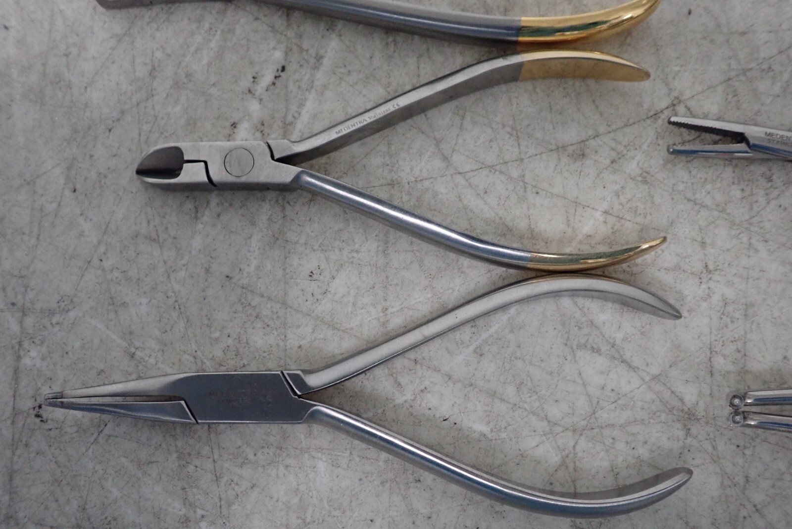 Lot of 8 Medentra Dental Instruments Pliers