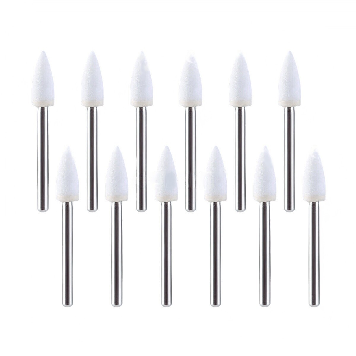 White Mounted Stone Bur FG FL2 (12 per box) Mounted Abrasion Point