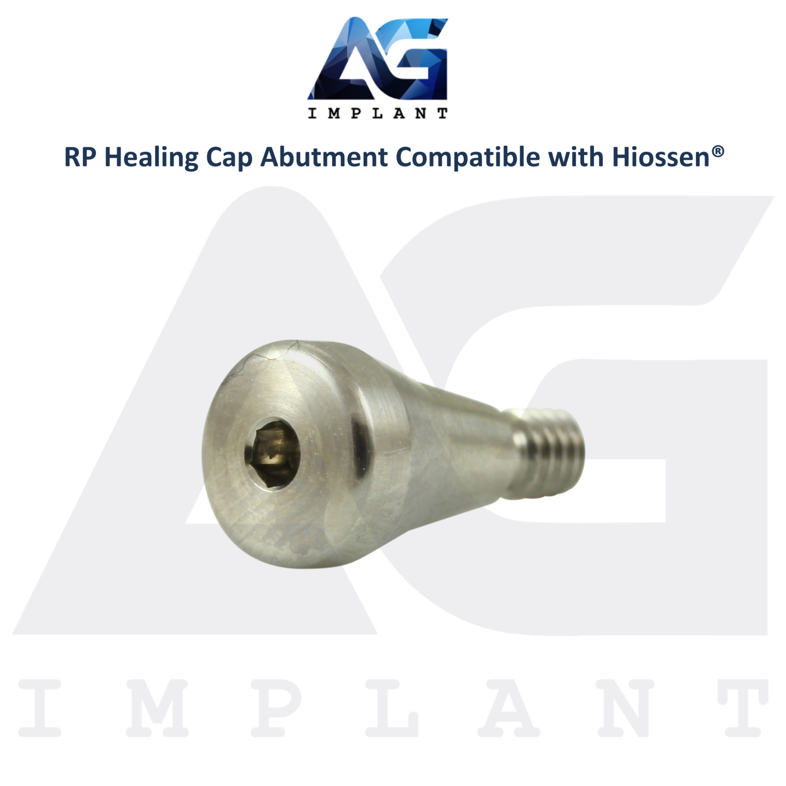10 Dental Titanium Healing Cap Prosthetic Ø3.5mm Hiossen Compatible RP 2.5mm