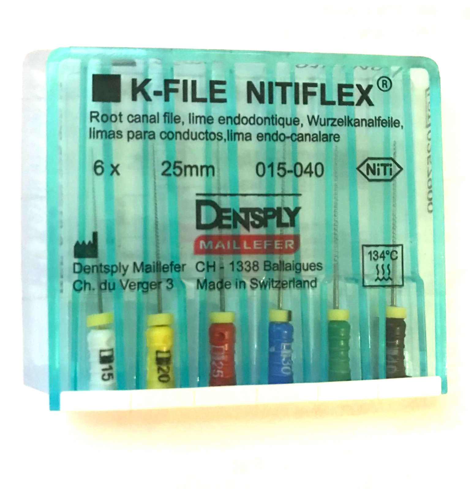 Dentsply K-File Nitiflex 15-40 Endo Root Canal Files (10 pack) 21mm