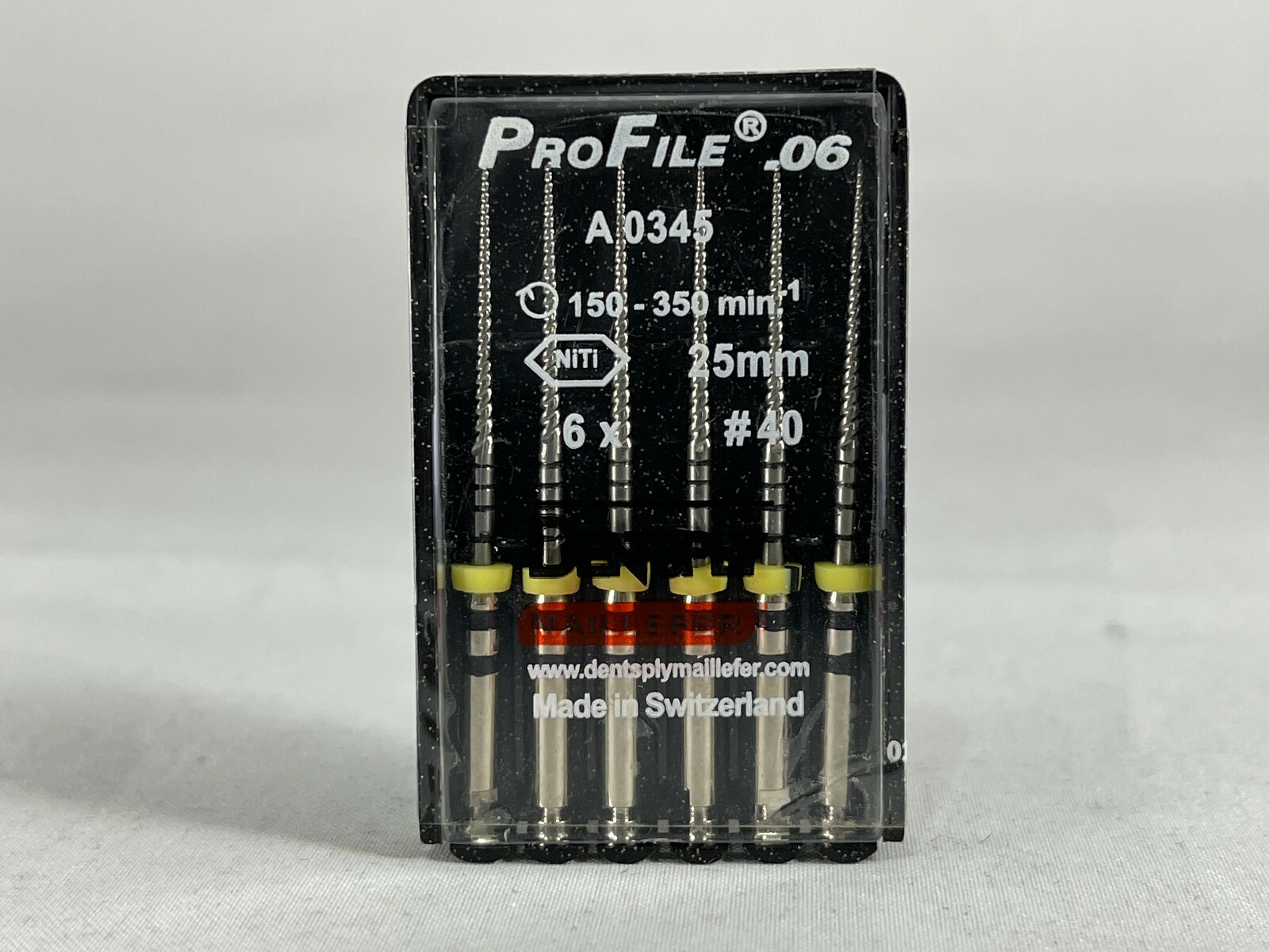 Dentsply Maillefer Dental Profile ISO 25mm .06 Taper rotary files 6/pk all sizes