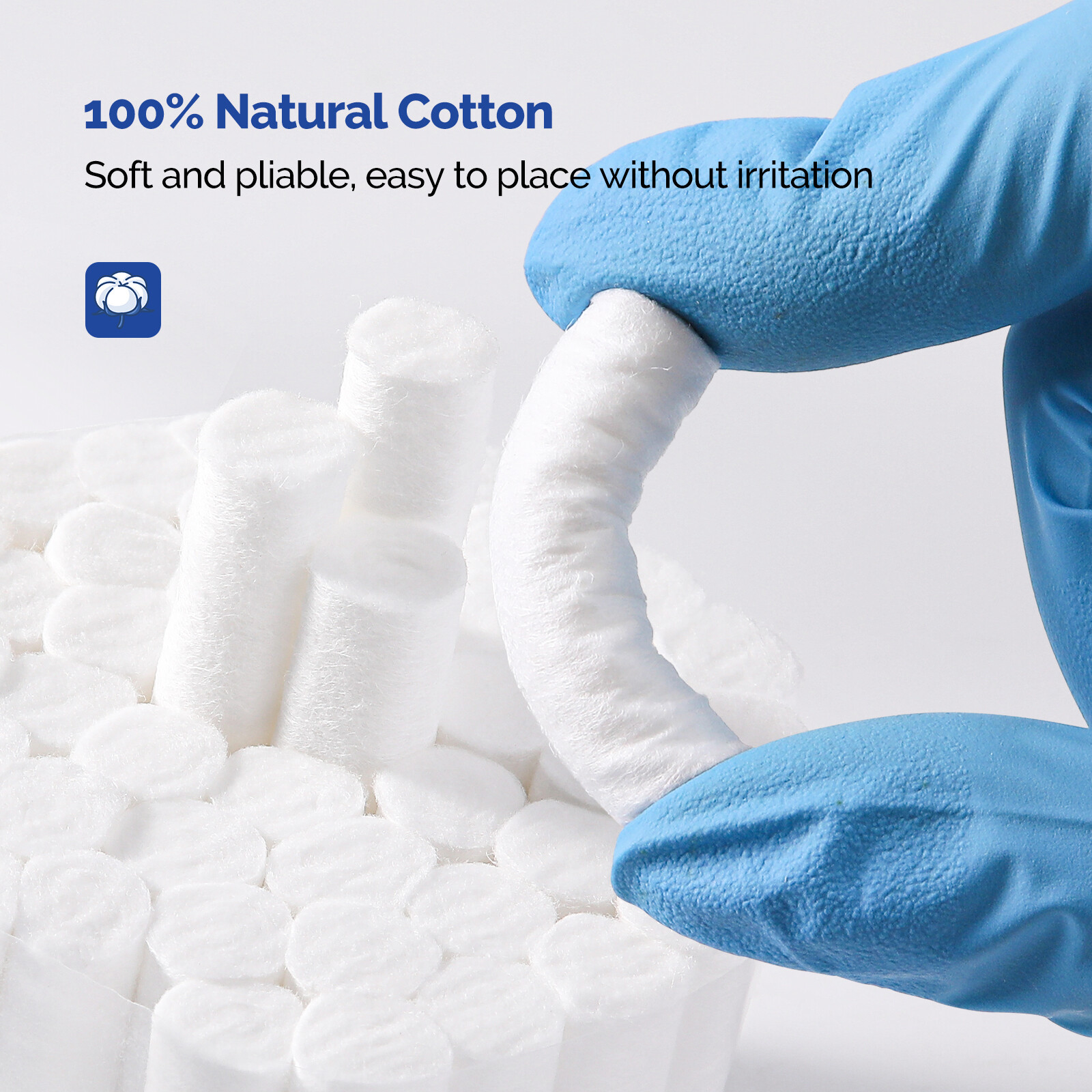 JMU Dental Cotton Rolls for Mouth Gauze and Nosebleed 1″ Non-Sterile Up to 10000