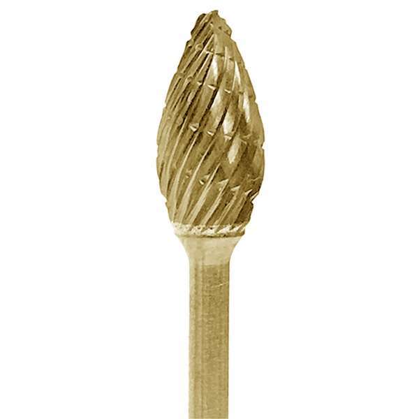 JSP HP #61A Gold Carbide Lab Bur, 1/Pk. TiN Coated