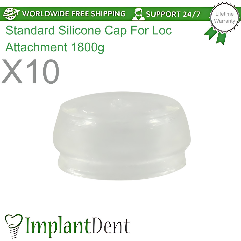 10x Standard Silicone Cap Housing For Loc-Low Overdenture Attachment Accessories