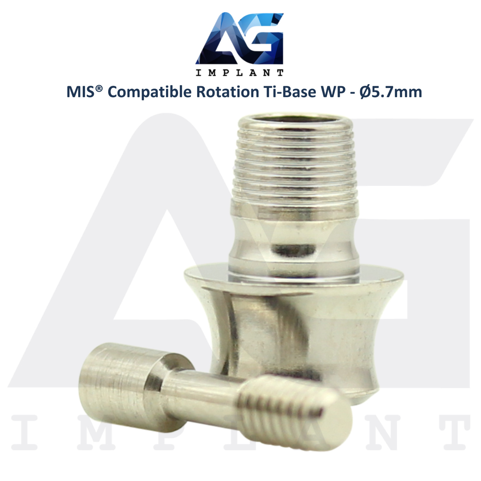 x5 Dental Ti-Base Rotation Ø5.7mm WP Compatible with MIS® Int Hex System 2.45mm
