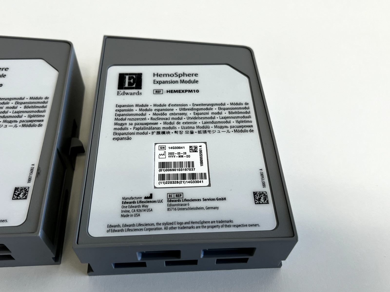 XX3: Lot of 2 Edwards HEMLTECHM10 Expansion Module
